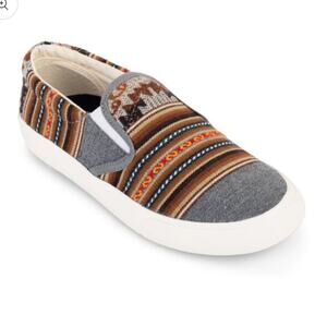 Inkkas London Sky Slip On Sneakers size 8 gray tan
